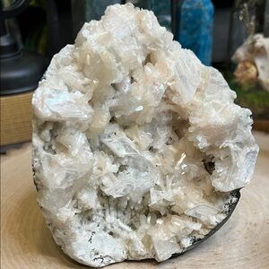 Peach stilbite and chalcedony